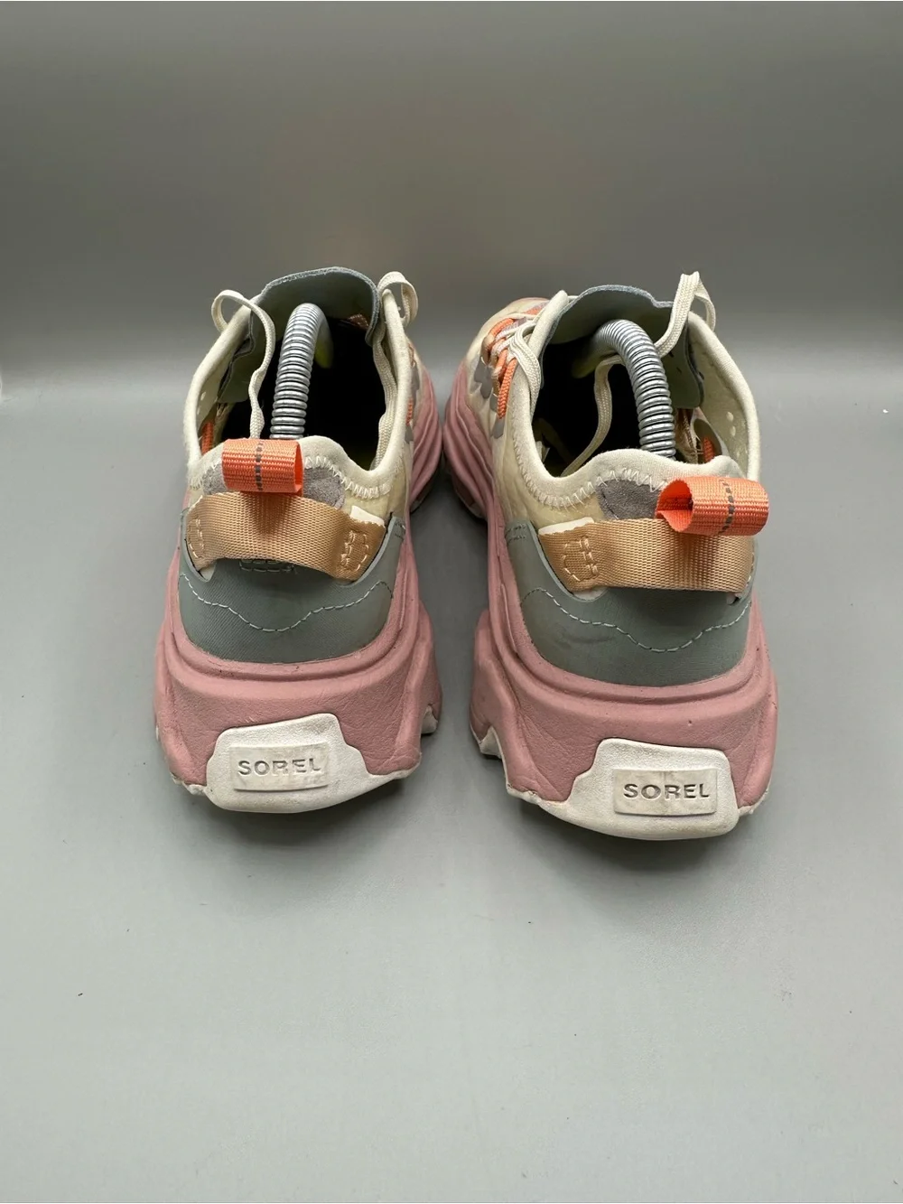 Sorel Kinetic Breakthru Tech Lace Sneaker Women 7 Chalk/Eraser Pink - Picture 6 of 10